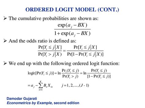 generalized ordered logistic model.